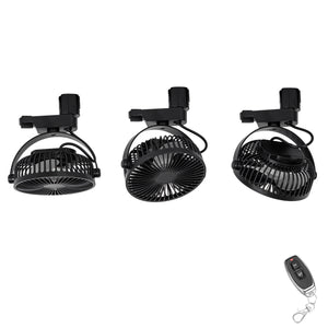 Track Ceiling Black Fan Remote Control Easy To Install Adjustable Angle Simple Design For Air Circulation