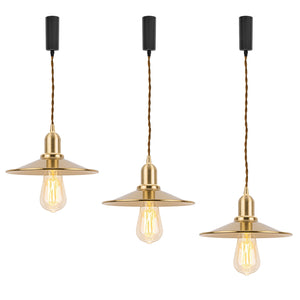 Track Pendant Lights Freely Adjustable Cord Brass Hanging Lamp Loft Kitchen Sink Lamp Vintage Design