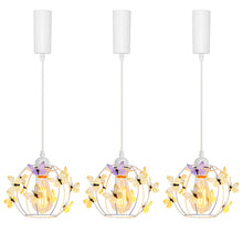 Load image into Gallery viewer, Adjusted Corded Track Light E26 Base White Hollow Shade With 3D Simulated Butterflies Modern Design