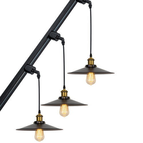 Sloped Position Track Light Fixture E26 Base 11.8