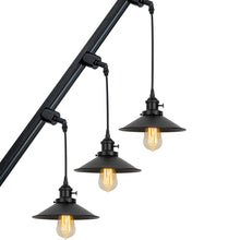 Load image into Gallery viewer, Black Cone Metal Sloped Position Track Light Fixture E26 Base Modern Design Hanging Lamp Inclined Roof