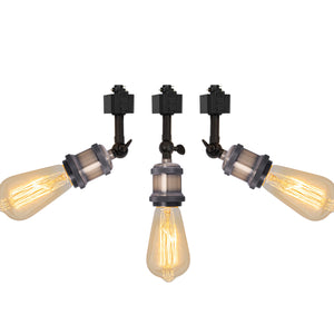 3-Pack Rotatable Tilt Adjustable Track Light Six Colors E26 Base Accent Lighting Vintage Design