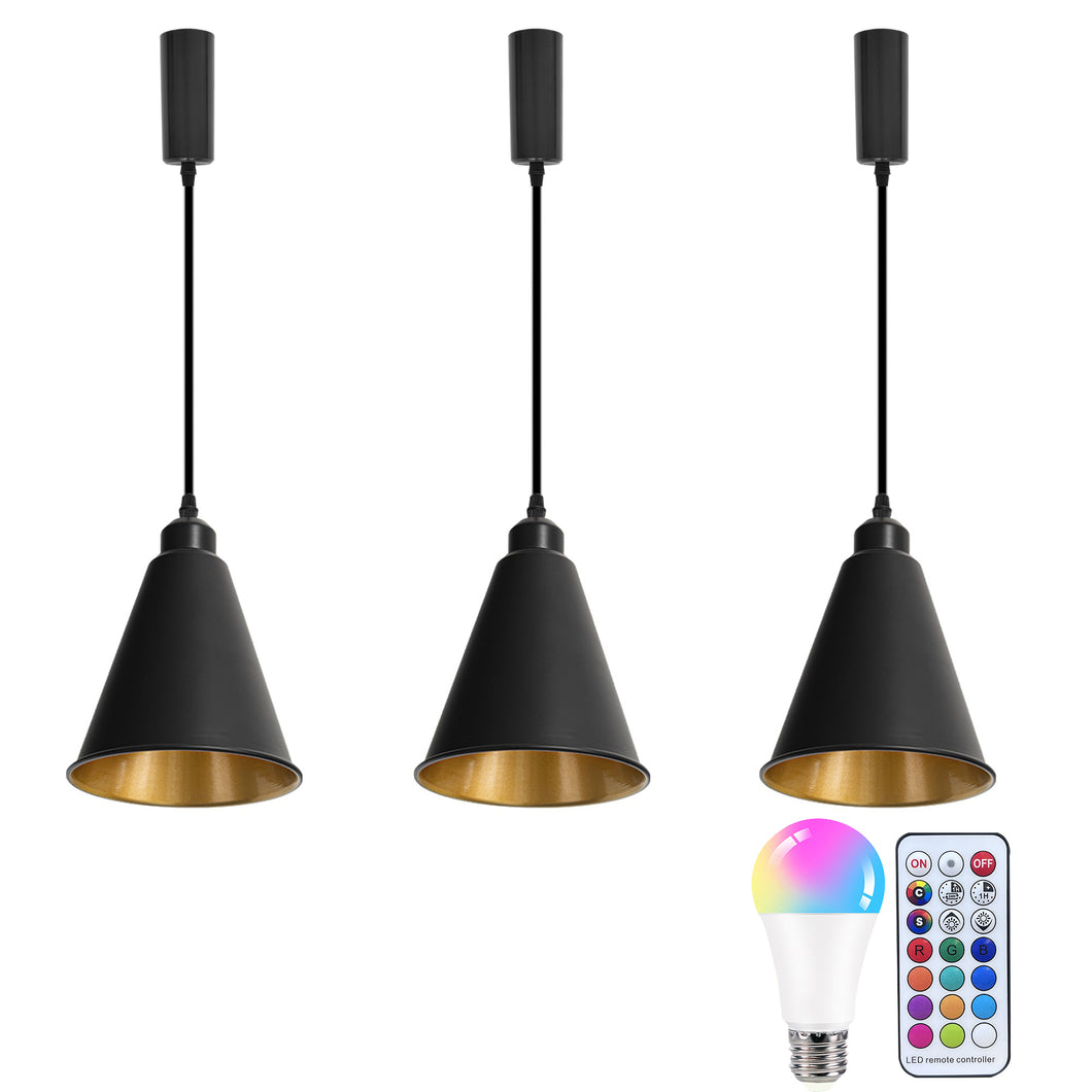 Remote Control RGB LED Track Pendant Light Adjustable Fixture Loft Style