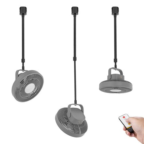 Track Ceiling Fan With Light Rechargeable Battery Easy To Install Simple Design For Air Circulation