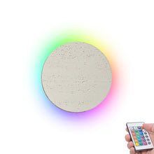 Load image into Gallery viewer, Stone Textured Round Handmade White High Quality Home Decor Convenient Hook Wall Sconce Go Wire-Free Battery Background Light