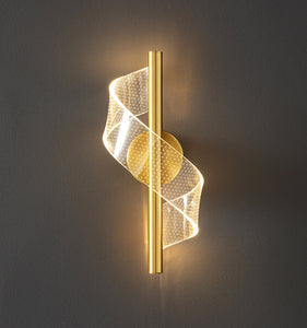 Remote Battery RGB Dimmable Lighting Gold/Black Luxury Wall Lamp Convenient Hook