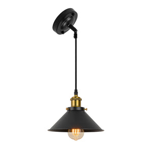 Sloped Position Rechargeable Battery Remote Ceiling Light Fixture Black Metal  Hanging Lamp Inclined Roof
