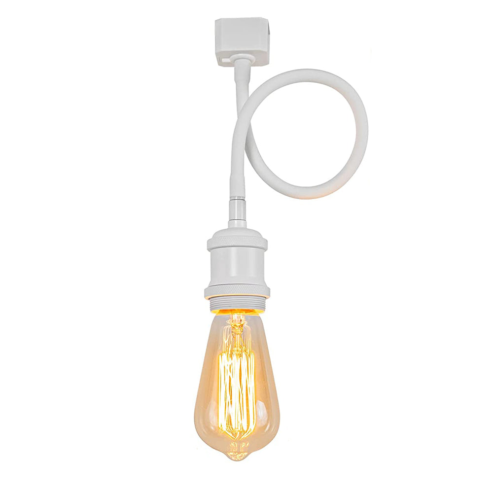 Track Light Mini E26 Base Flexibly Rotatable Light Goose Neck White Lamp