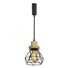 Load image into Gallery viewer, Track Light Log E26 Base Black Hollow Shade Vintage Lamp 3.2 Ft Adjusted Height Freely