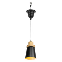 Load image into Gallery viewer, E26 Connection Ceiling Spotlight Remodel Log Base Metal Black Shade Retro Hanging Light Convert Kit