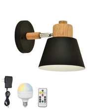 Load image into Gallery viewer, Rechargeable Battery Wireless Adjustable Angle Modern Simple Wall Sconce Remote Dimmable