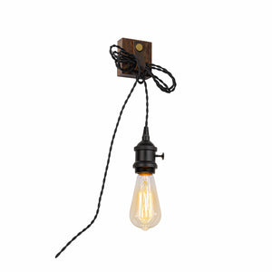 9.8Feet Plug In Cord Mini Base Wall Lighting Adjustable Wire Length Convenient Hook Install Vintage Design