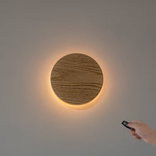 Load image into Gallery viewer, Handmade Natural Rounded Wooden Convenient Hook Wall Sconce Go Wire-Free Battery Background Light