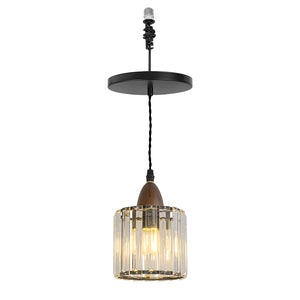 Ceiling Spotlight Remodel Modern Crystal Lampshade E26 Connection Hanging Light Conversion Kit