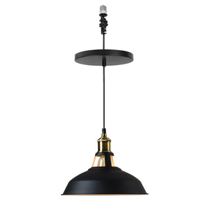 Ceiling Spotlights Remodel Droplight Black Metal Vintage Design Hanging Light Conversion Kit For E26 Ceiling Lamp