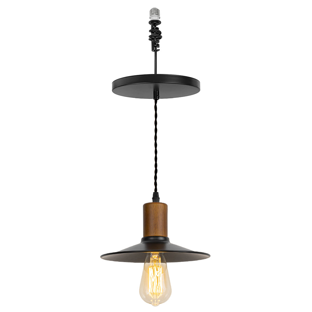 E26 Connection Ceiling Spotlight Remodel Walnut Base Metal Dia 8.6