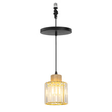Load image into Gallery viewer, Ceiling Spotlight Remodel Modern Crystal Lampshade E26 Connection Gold Hanging Light Conversion Kit