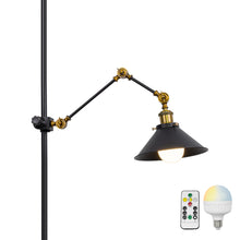 Load image into Gallery viewer, Metal Fixing To Vertical Attachments Adjusted Arm Clamp Lamp Remote Dimmable Battery Bulb(DZ22)