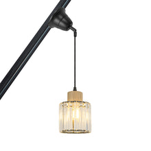 Load image into Gallery viewer, Sloped Position Modern Crystal Track Light E26 Base Adjusted Hanging Lamp Inclined Roof