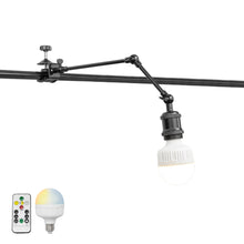Load image into Gallery viewer, Telescopic Adjustable Arm Horizontal Fittings Black Bracket Lighting No Wiring Required