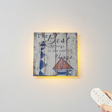 Load image into Gallery viewer, Handmade Wooden Light Home Decor Convenient Hook Wall Sconce Battery Remote Background Dimmable RGB Light