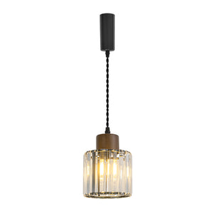 Modern Crystal Track Light E26 Base Hanging Lamp 3.2 Ft Adjusted Height Freely