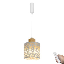 Load image into Gallery viewer, Dimmable Remote Control Wide Range Lighting Wood White Petal Pattern Shade Retro Track Light