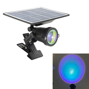 Clamp Floor Outdoor Sunset Ambiance Floodlight Waterproof Solar Power Three Ways Use Projection Light