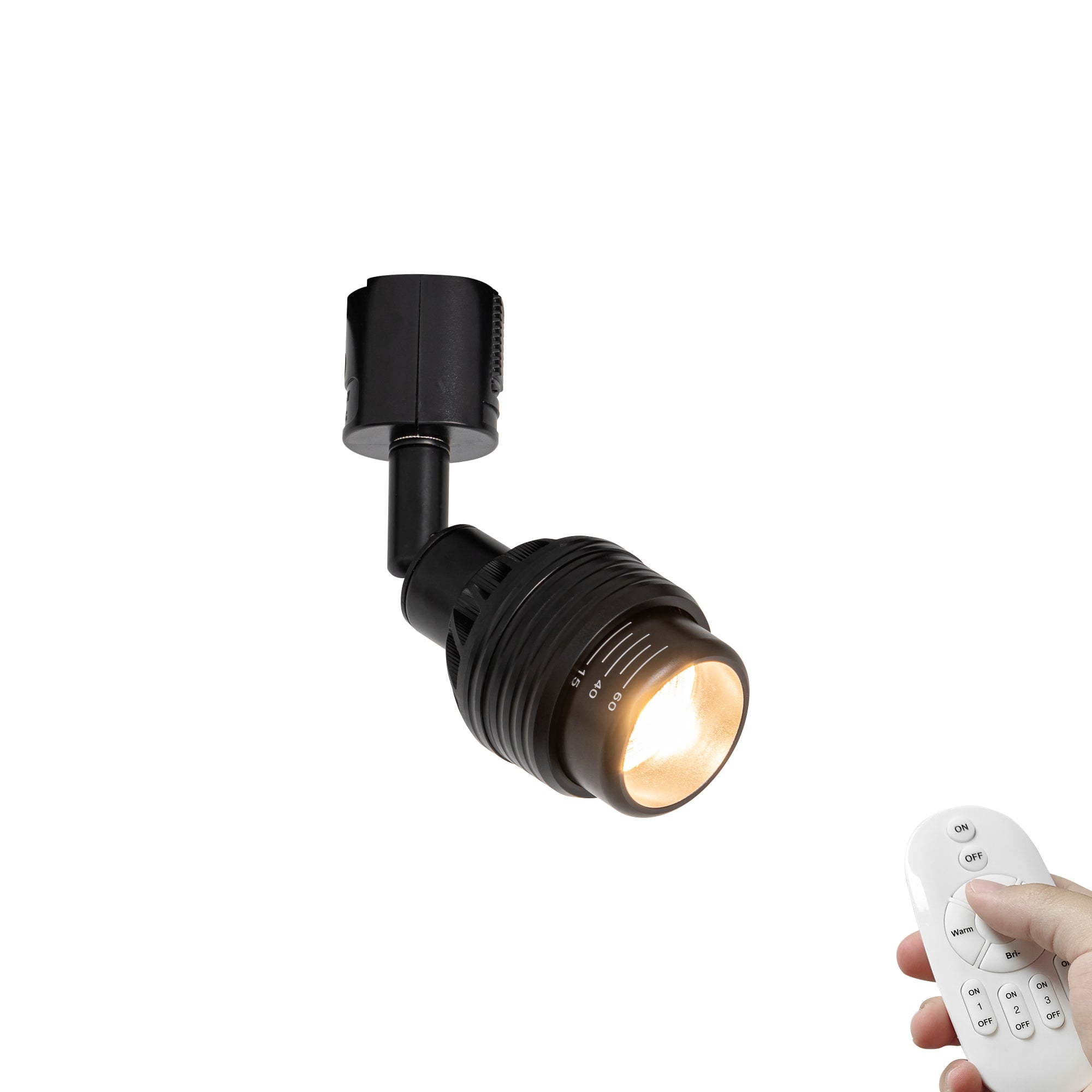2-Pack Dimmable Zoomable LED Spot Lights With Remote & Timer - Indoor Uplighting For Plants & Art