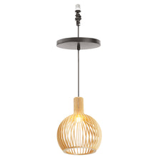 Load image into Gallery viewer, Ceiling Spotlights Remodel Droplight Wooden Shade Modern Design Hanging Light Conversion Kit For E26 Ceiling Lamp