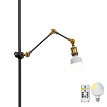 Load image into Gallery viewer, Metal Fixing To Vertical Attachments Adjusted Arm Clamp Lamp Remote Dimmable Battery Bulb