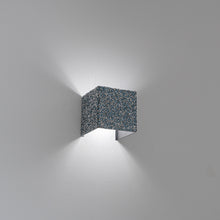 Load image into Gallery viewer, Blue &amp; Silver Glass Diamond Square Remote Control Battery Lamp No Wire Required
