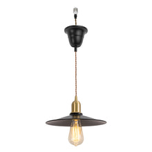 Load image into Gallery viewer, Ceiling Spotlight Remodel Black Flat Shade Metal E26 Connection Hanging Light Conversion Kit