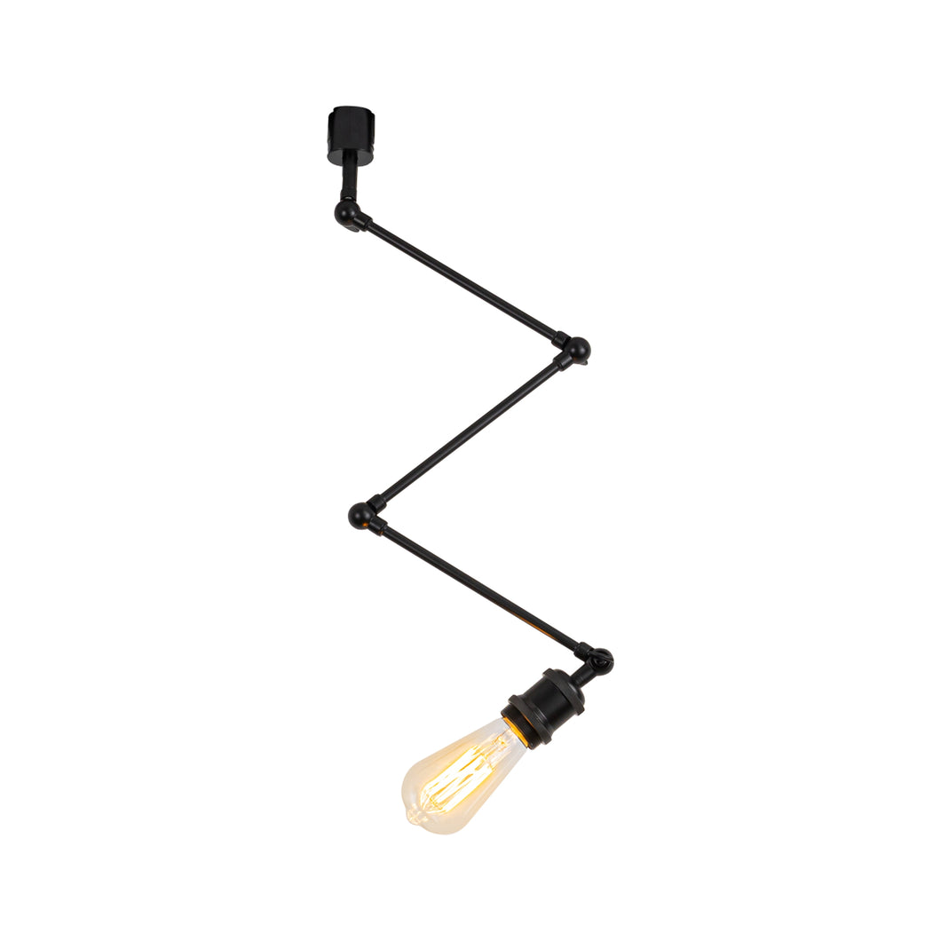 Adjustable Angle Direction Black Metal Track Lamp E26 Mini Base Vintage Design For Wall Painting Kitchen Store