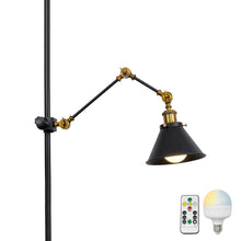 Load image into Gallery viewer, Metal Fixing To Vertical Attachments Adjusted Lamp Arm Clamp Lamp Remote Dimmable Battery Bulb