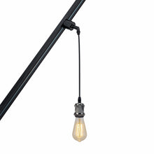 Load image into Gallery viewer, One Track Light Fixture Mini E26 Base Customized Length Hanging Lamp Sloped Position Roof