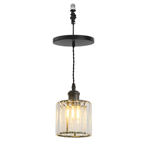 Ceiling Spotlight Remodel Modern Crystal Lampshade E26 Connection Hanging Light Conversion Kit