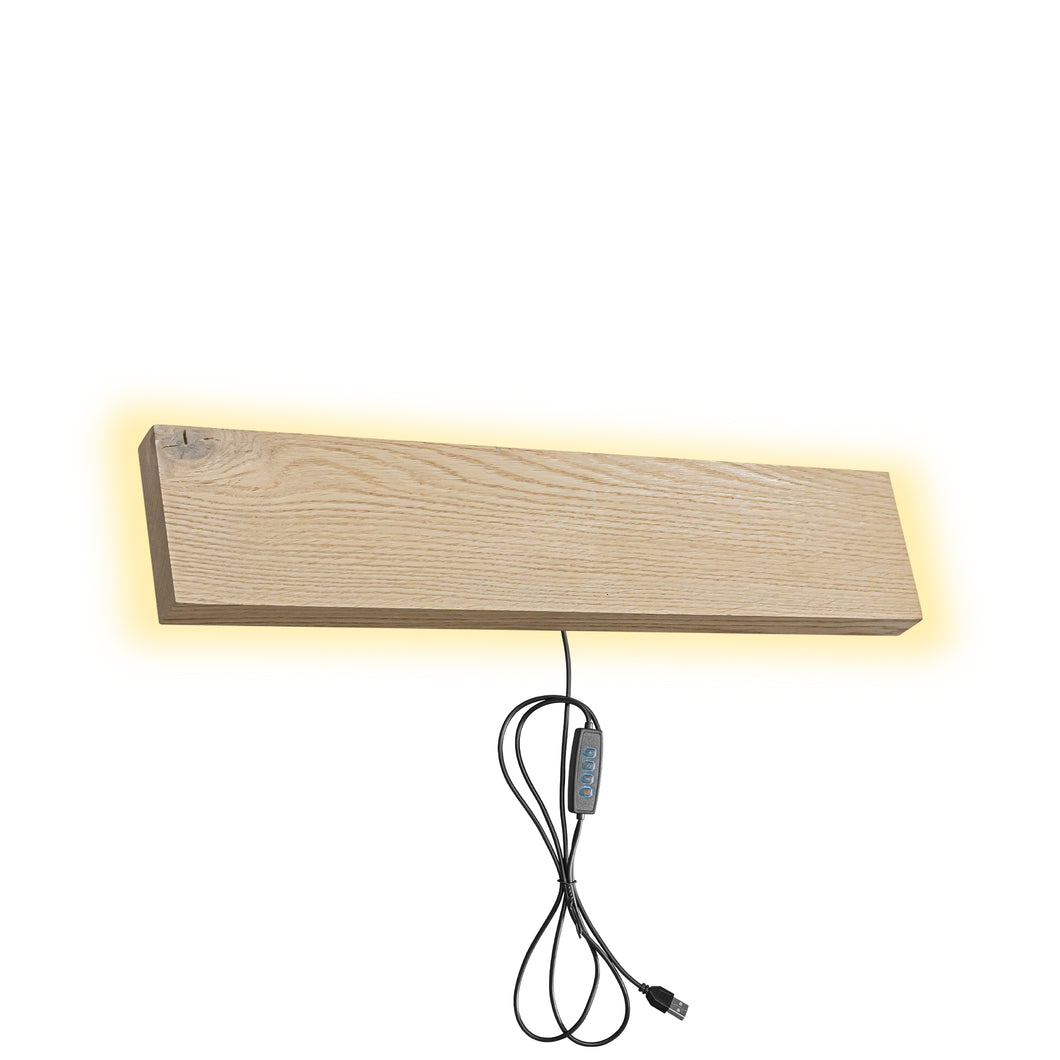 Customized Handcrafted Wooden Industrial Handmade Home Decor Convenient Hook Wall Sconce USB Cable Dimmable Lighting