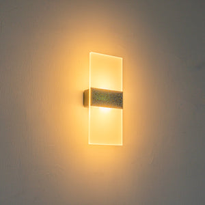 Glitter Diamond Glass Battery Touch 5W LED Simple Luxury Wall Lamp For Bedsides Home Office