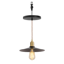 Load image into Gallery viewer, Ceiling Spotlight Remodel Black Flat Shade Metal E26 Connection Hanging Light Conversion Kit