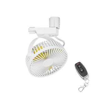 Track Ceiling White Fan Remote Control Easy To Install Adjustable Angle Simple Design For Air Circulation