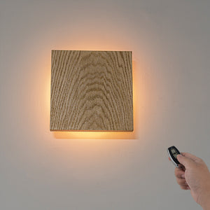 Handmade Natural Wooden Convenient Hook Wall Sconce Go Wire-Free Battery Background Light