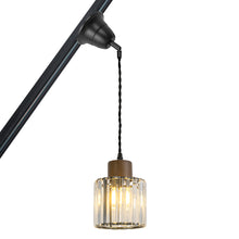 Load image into Gallery viewer, Sloped Position Modern Crystal Track Light E26 Base Adjusted Hanging Lamp Inclined Roof