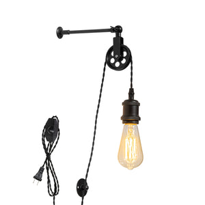 9.8Ft Corded Adjusted Freely Dimmable Wall Sconce Retro Design For Narrow Wood Kitchen Stairs