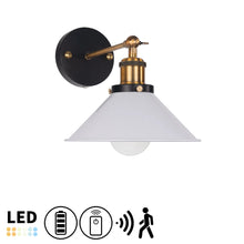 Load image into Gallery viewer, Customized Shade/Base/Plate/Lamp Arm Colors Vintage Wall Sconce Battery Powered Wireless LED Bulb