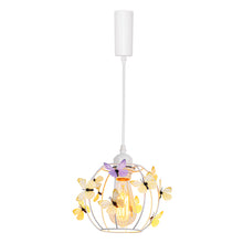 Load image into Gallery viewer, Adjusted Corded Track Light E26 Base White Hollow Shade With 3D Simulated Butterflies Modern Design