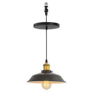 Ceiling Spotlights Remodel Pendant Lamp Black Shade Retro Design Hanging Light Conversion Kit For E26 Ceiling Lamp