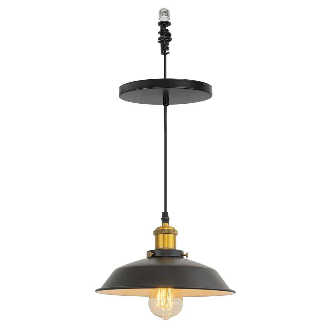 Ceiling Spotlights Remodel Pendant Lamp Black Shade Retro Design Hanging Light Conversion Kit For E26 Ceiling Lamp