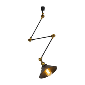 Adjustable Angle Direction Track Lamp E26 Gold Bronze Base Black Metal Vintage Design Lighting