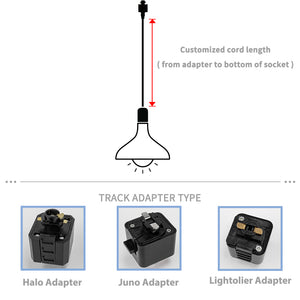Sloped Position Track Light Fixture E26 Base Hollow Metal Vintage Design Hanging Lamp Inclined Roof